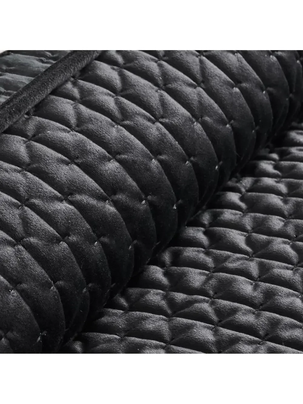🆕 PB Style 3 Piece Queen Black Onyx Luxe Soft Velvet  Quilt Coverlet Set.